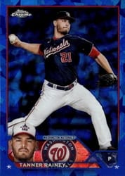 2023 Topps Chrome Sapphire Edition Base Set Tanner Rainey #80 card