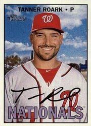2016 Topps Heritage Base Set Tanner Roark #555 card