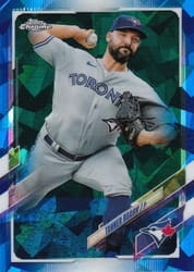 2021 Topps Chrome Sapphire Edition Base Set Tanner Roark #522 card