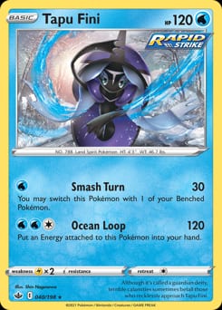 Chilling Reign Tapu Fini #40 card