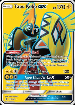 Guardians Rising Tapu Koko-GX #135 card