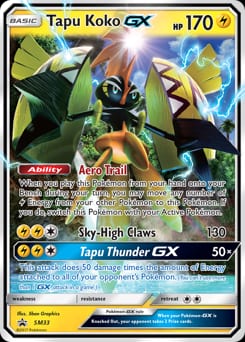 SM Black Star Promos Tapu Koko-GX #SM33 card
