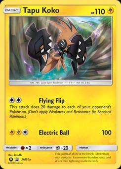 SM Black Star Promos Tapu Koko #SM30a card