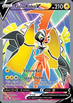 2021 Battle Styles Tapu Koko V #147 card