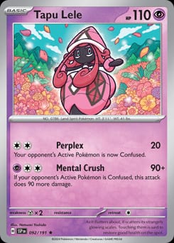 Surging Sparks Tapu Lele #92 card