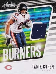 2020 Panini Absolute Absolute Burners Relics Tarik Cohen #3 card