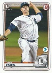 2020 Bowman 1st Edition Base Set Tarik Skubal #BFE-108 card