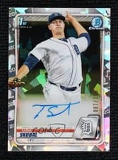 2020 Bowman Chrome Prospects Autograph Tarik Skubal #CPA-TS card