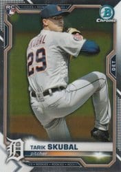 2021 Bowman Chrome Base Set Tarik Skubal #28 card