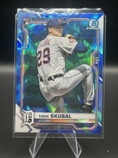 2021 Bowman Chrome Sapphire Edition Base Set Tarik Skubal #28 card