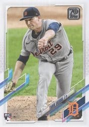 2021 Topps Base Set Tarik Skubal #92 card