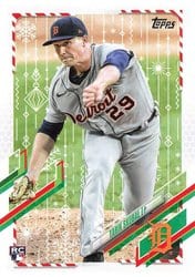 2021 Topps Holiday Base Set Tarik Skubal #HW218 card