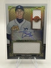 2022 Topps Triple Threads Rookies and Future Phenoms Autograph Relics Tarik Skubal #RFPAR-TS card