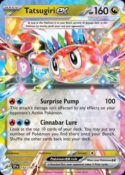 Surging Sparks Tatsugiri ex #142 card