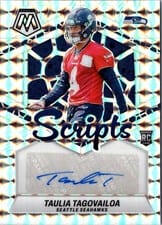 2024 Panini Mosaic Rookie Scripts Taulia Tagovailoa #RS-TTA card