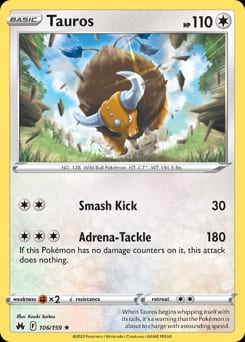 2023 Crown Zenith Tauros #106 card