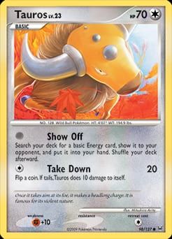 2009 Platinum Tauros #98 card