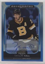 2021-22 O-Pee-Chee Platinum Blue Rainbow Autos Taylor Hall #BA-TH card