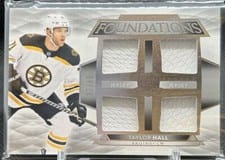 2021-22 Upper Deck The Cup Foundations Quad Jersey Taylor Hall #F-TH card