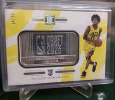 2023-24 Panini Impeccable Silver NBA Logo Taylor Hendricks #24 card