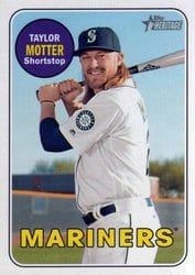 2018 Topps Heritage Base Set Taylor Motter #604 card
