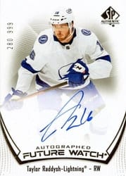2021-22 SP Authentic Base Set Taylor Raddysh #157 card