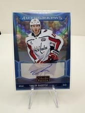 2024-25 O-Pee-Chee Platinum Blue Rainbow Autographs Taylor Raddysh #BA-TR card