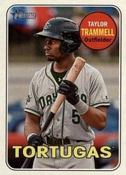 2018 Topps Heritage Minor League Base Set Taylor Trammell #202 card