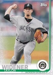 2019 Topps Pro Debut Base Set Taylor Widener #101 card