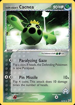 2004 Team Magma vs Team Aqua Team Aqua's Cacnea #24 card