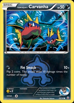 Double Crisis Team Aqua's Carvanha #20 card