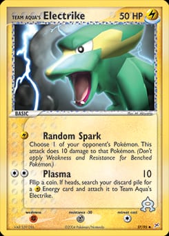 2004 Team Magma vs Team Aqua Team Aqua's Electrike #27 card