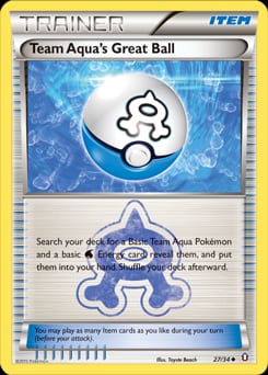 Double Crisis Team Aqua's Great Ball #27 card