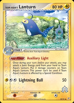 Team Magma vs Team Aqua Team Aqua's Lanturn #28 card
