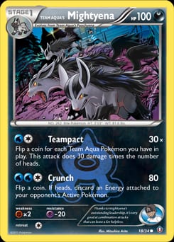 Double Crisis Team Aqua's Mightyena #18 card