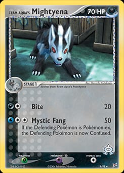 2004 Team Magma vs Team Aqua Team Aqua's Mightyena #15 card