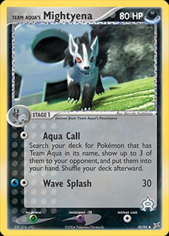 Team Magma vs Team Aqua Team Aqua's Mightyena #30 card