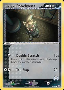 2004 Team Magma vs Team Aqua Team Aqua's Poochyena #54 card