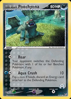 2004 Team Magma vs Team Aqua Team Aqua's Poochyena #55 card