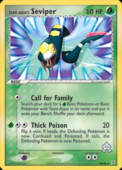 2004 Team Magma vs Team Aqua Team Aqua's Seviper #17 card