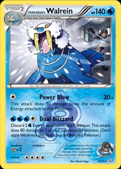 Double Crisis Team Aqua's Walrein #5 card