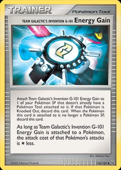 2009 Platinum Team Galactic's Invention G-101 Energy Gain #116 card