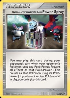 2009 Platinum Team Galactic's Invention G-103 Power Spray #117 card