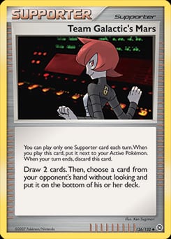 Secret Wonders Team Galactic's Mars #126 card