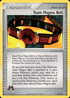 2004 Team Magma vs Team Aqua Team Magma Belt #81 card