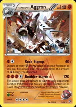 Double Crisis Team Magma's Aggron #14 card