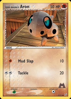 Team Magma vs Team Aqua Team Magma's Aron #58 card