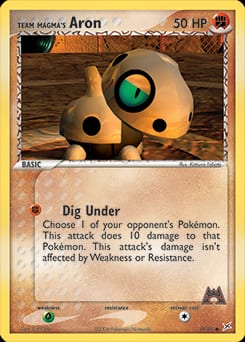 Team Magma vs Team Aqua Team Magma's Aron #59 card