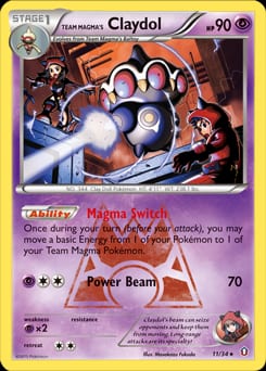 Double Crisis Team Magma's Claydol #11 card