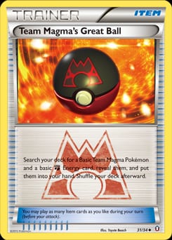 Double Crisis Team Magma's Great Ball #31 card